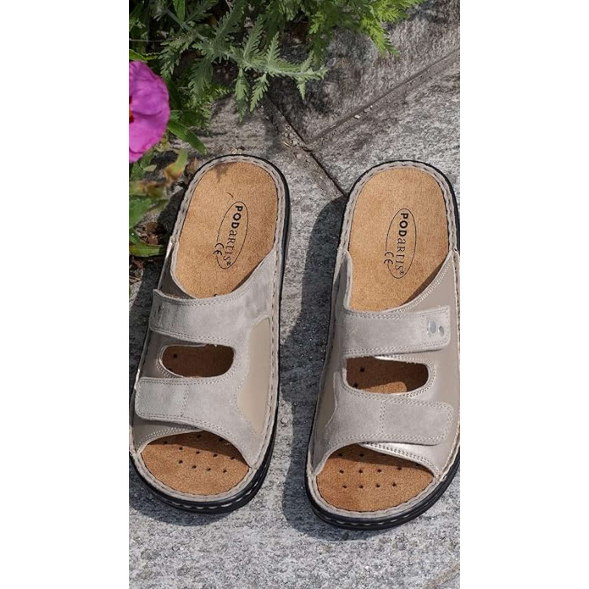 Podartis Alipes Tortora: orthopädische Damen-Sommerpantolette
