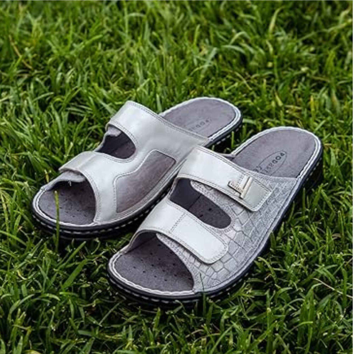 Podartis Alipes Silver zapatilla de confort mujer, plantilla extraíble