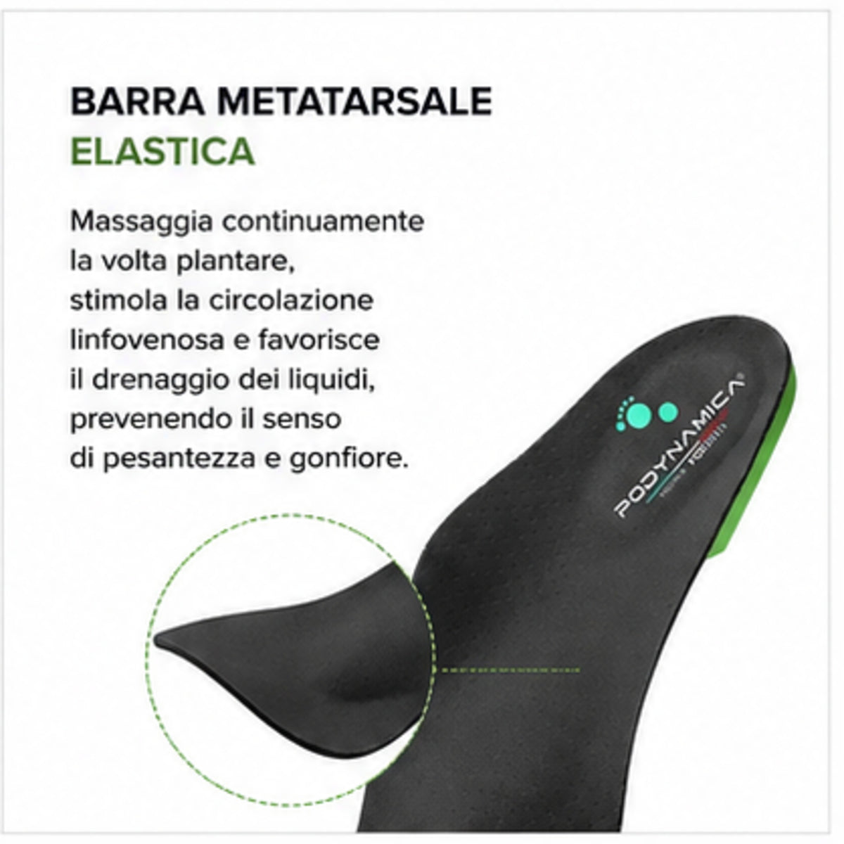 Podartis Shorty Black, plantilla ultrafina para metatarsalgia