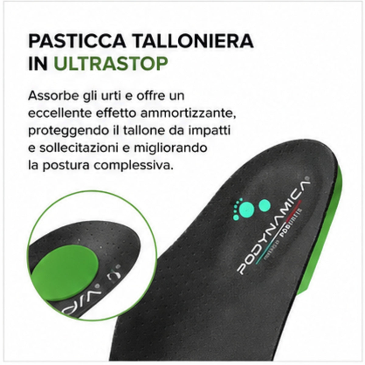 Podartis Shorty Black, plantilla ultrafina para metatarsalgia