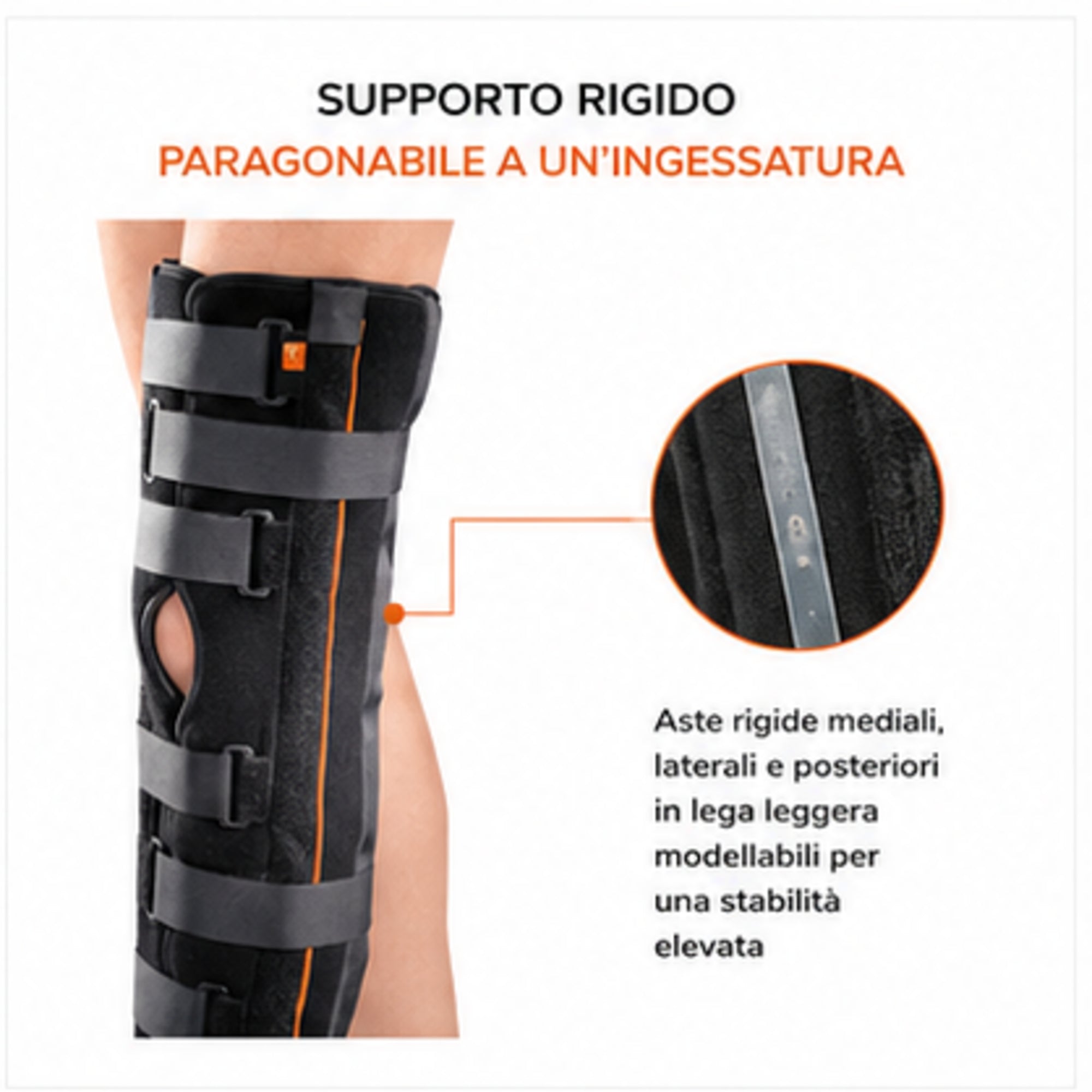 Roten Immok immobilisateur de genou à 0°, longueur 50 cm