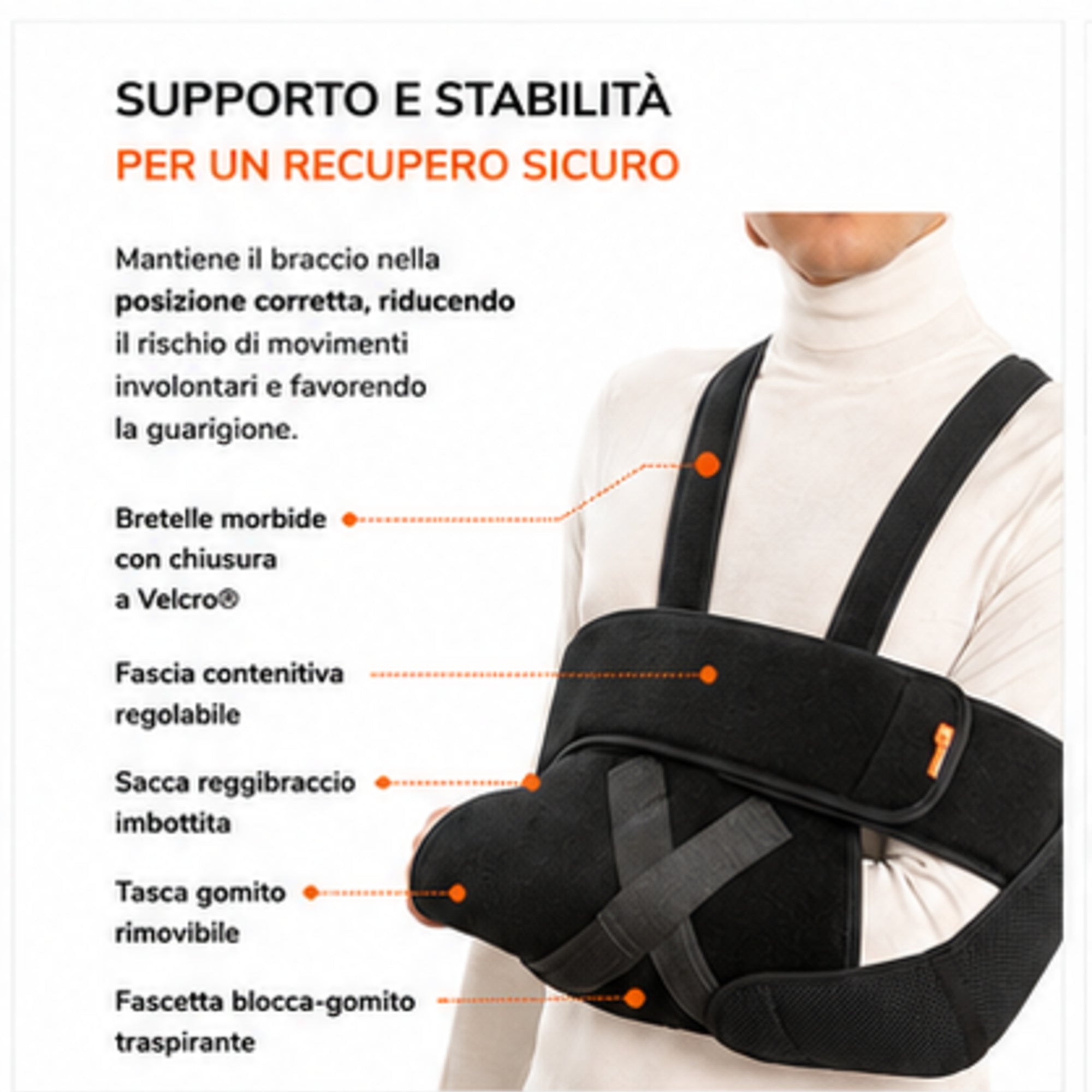 Inmovilizador hombro y brazo Roten Shouldfix II, bolsillo de codo