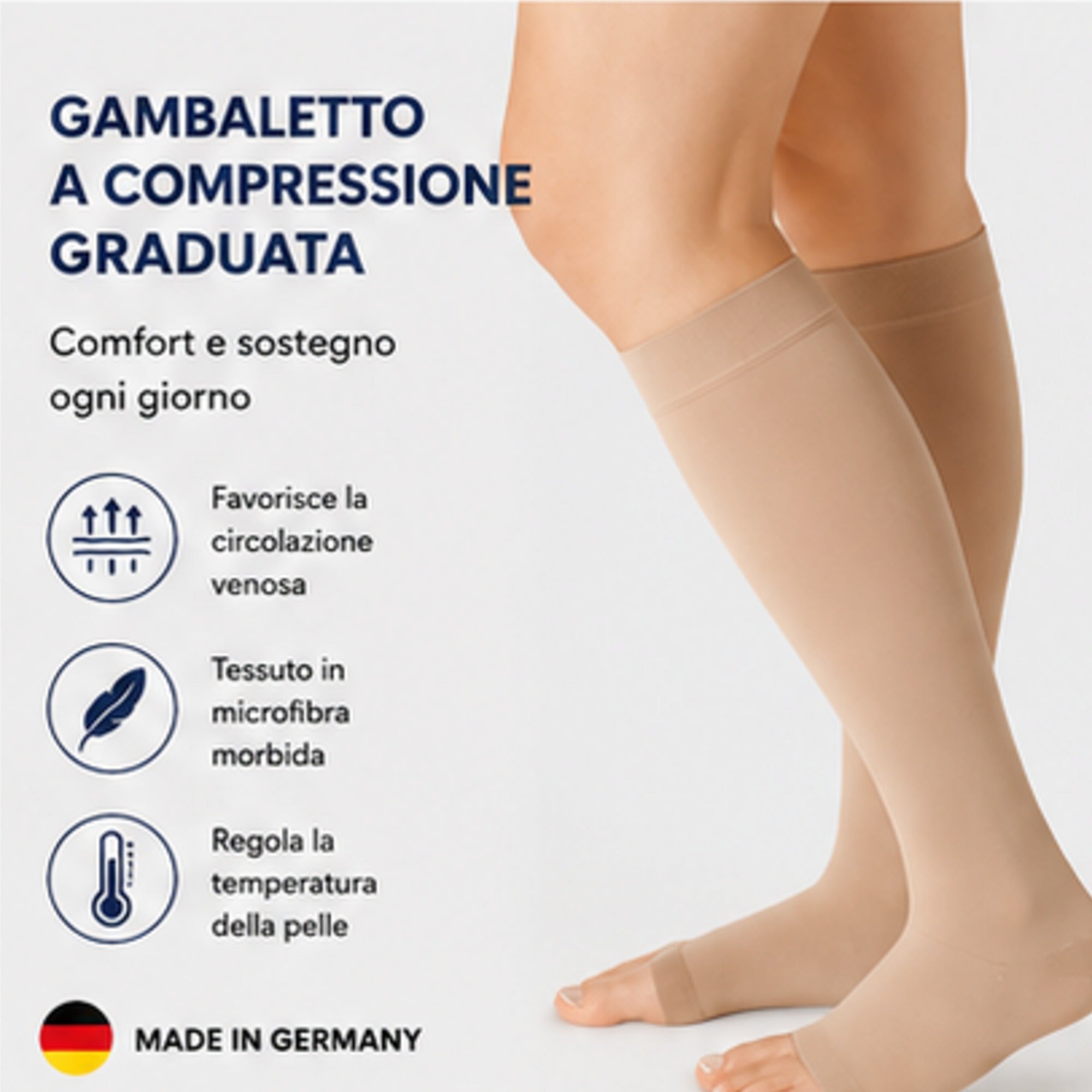 Juzo Soft K1 Open-Toe Compression Knee-High Stockings (AD 2001)