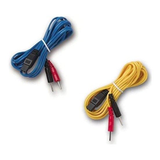 Mio-Care Replacement Lead Wires, Blue and Yellow, Pack of 2